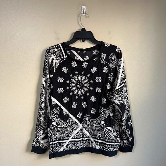 Tibi medium long sleeve black and white top - Picture 1 of 6